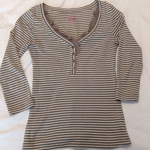 [3/$10] Striped ruffle shirt - Old Navy XS